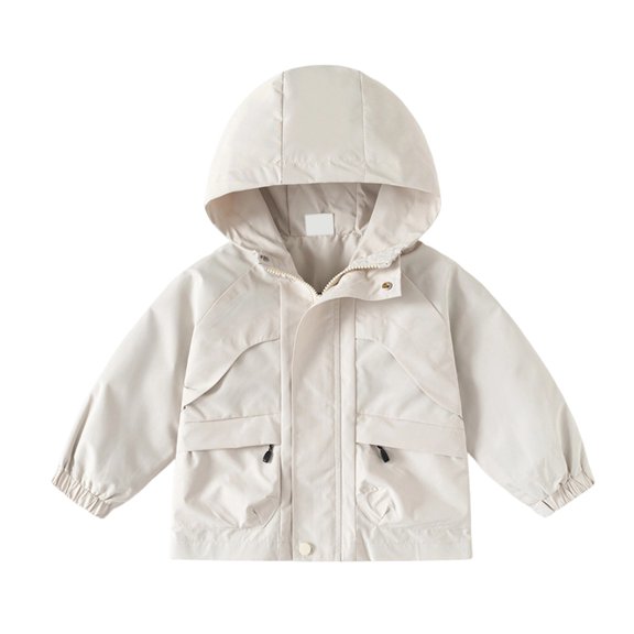 Toddler Boys Windbreaker Outerwear Baby Lightweight Hooded Zip Raincoats Casual Coat Cute Fashion Coats Windbreaker Jackets