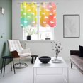 thumbnail image 3 of Easter Kitchen Curtains Window Panels, Spring Rabbits Silhouette Rainbow Ombre Art Insulated Window Treatment Curtain, Grommet Curtains for Bedroom/Living Room/Bathroom, 2 Piece 27.5"Wx39"L, 3 of 8