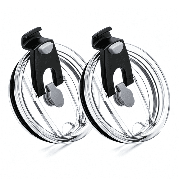 CCOCC 2 Pcs Tumbler Replacement Lids, 20 oz Tumbler Lids, Black Cup Covers for Daily Use