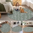 thumbnail image 5 of Sage Green Round Area Rug 6Ft Washable Circle Rugs for Bathroom Office, Vintage Minimalist Lines Abstract Art Non-Slip Carpet Floor Mats Indoor Outdoor Carpet Runner Aesthetic Home Decor, 5 of 8
