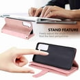 thumbnail image 2 of Dteck 9 Card Slots Wallet Case for Samsung Galaxy S21,Hybrid Magnetic PU Leather Zipper Kicstand Shockproof Rubber Full Protector Cover with Strap, rosegold, 2 of 5