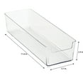 thumbnail image 6 of Simplify 2 Pack Medium 11.6" x 3.7" Rectangular Drawer Organizer, Clear, 6 of 11