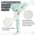 thumbnail image 5 of COEQINE Rainbow Cloud Mint Girls Yoga Leggings Pants Full Length Athletic Trousers High Waist Tummy Control, for 4-5 Years Kids Girls, 5 of 7