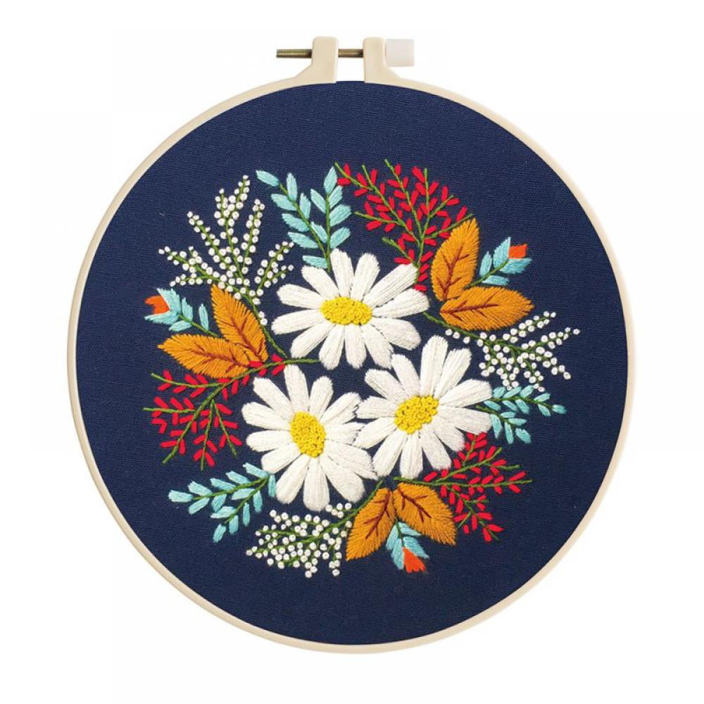 DIY Embroidery Accessories Set, Floral Pattern, Mixed Color, 42x0.7x0.4mm