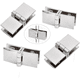thumbnail image 1 of Bisagra elegante para puerta de vidrio, herraje para puerta de vidrio sin marco de metal plateado para vitrina, eficacia confiable ajustable después de la instalación, bisagras resistentes de, 1 of 2