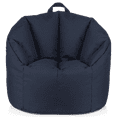 thumbnail image 3 of Bouclair Navy Canvas Bean Bag, 3 of 10