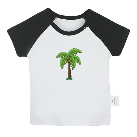 

Nature Pattern Palm Tree T shirt For Baby Newborn Babies T-shirts Infant Tops 0-24M Kids Graphic Tees Clothing (Short Black Raglan T-shirt 18-24 Months)
