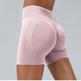 thumbnail image 5 of Arlun Women Workout Shorts Stylish Scrunch Lifting Tummy Control Fitness Gym Yoga Shorts Lightweight Soft Comfy Running Seamless Biker Shorts Summer Sports Bottoms Pink XL, 5 of 6