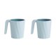 thumbnail image 2 of Billuyoard Vaso de plástico para cepillo de dientes, vaso de baño, artículos de tocador de viaje, taza de lavado, accesorios de baño azul claro 2piezas, 2 of 6