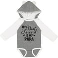 thumbnail image 3 of Inktastic My Best Friend is My Papa with Hearts Boys or Girls Long Sleeve Baby Bodysuit, 3 of 5