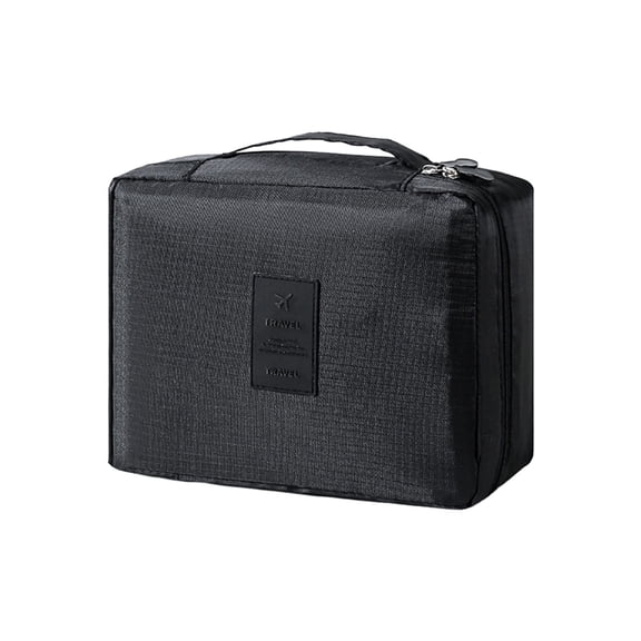 Double Layer Makeup Bag, Large Capacity Handheld Cosmetic Case, Waterproof Travel Toiletry Organizer, Portable Skincare Pouch, Women's Beauty Accessory Carrier