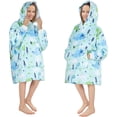 thumbnail image 3 of Moderong Wearable Blanket Hoodie, Oversized Flannel Comfy Sweatshirt for Adults,Warm Cozy Hooded Body Blanket, 3 of 6