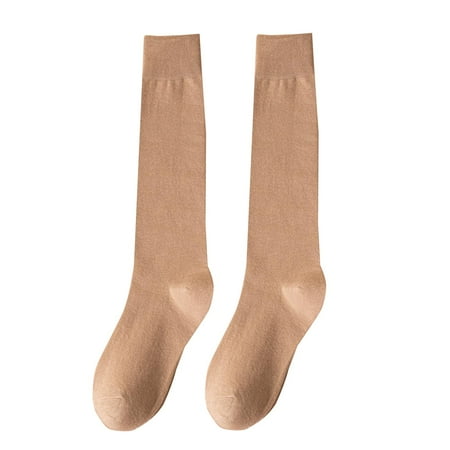 Circulation Compression Socks for Women Men Slimming Socks Calf Socks Black Half Tall Solid Color Cotton Socks Spring And Fall Stockings High Top Stockings Breathable Casual Socks