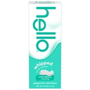Hello Whipped Fluoride Toothpaste, Minty Foam Toothpaste, Peppermint Stick, 4.0 oz