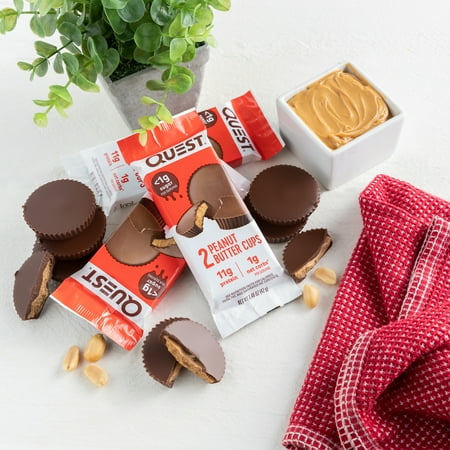 Quest Nutrition Peanut Butter Cups, High Protein, Low Carb, Gluten Free, Keto Friendly, 4ct