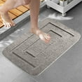 thumbnail image 5 of sruoe Bathroom Rugs, Bath Mat for Bathroom Floor 1pcs, Bath Mats for Bathroom Floor Non Slip Non Skid, Rectangular Polyester Floor Mat for Bath Door Household, Gray, 5 of 5