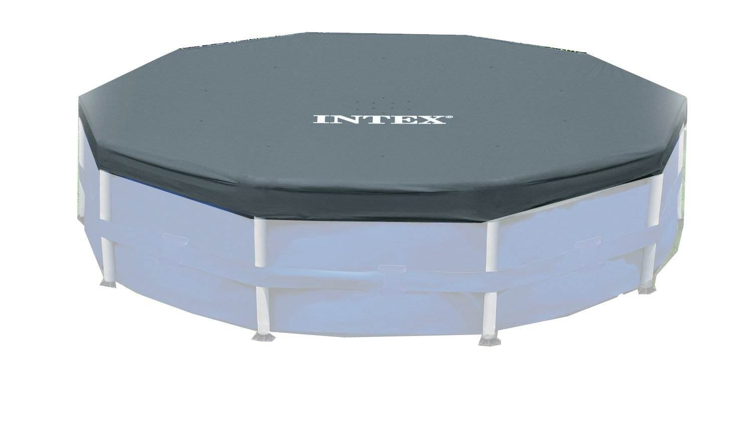Intex 12' x 30" Metal Frame Set Above Ground Swimming Pool, Filter, Cover, & Vac