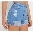 thumbnail image 4 of Raw Ripped Denim Shorts, 4 of 4