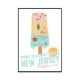 thumbnail image 1 of Point Pleasant Beach, New Jersey - Summer Popsicle Scene - Lantern Press Artwork (12x18 Framed Gallery Wrapped Stretched Canvas), 1 of 1