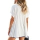 thumbnail image 4 of Moda mujer verano Casual botones Patchwork manga corta Pullove blusa sólida Fridja bn3635, 4 of 7