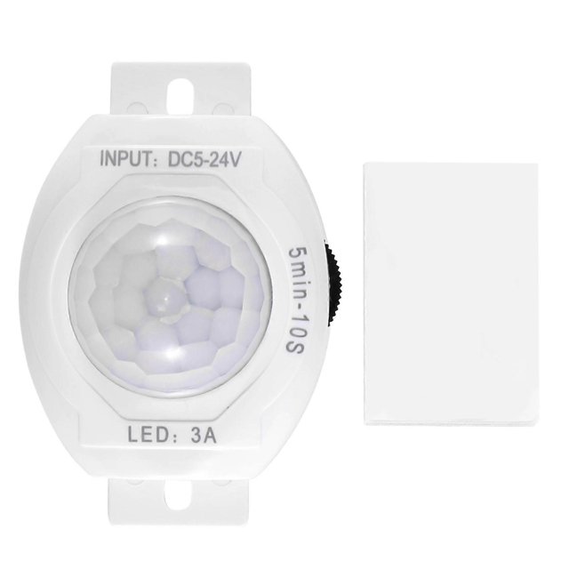 PIR Infrared Motion Sensor Detector DC5-24V Auto on Off Timer Switch Home LED Light Body PIR Motion