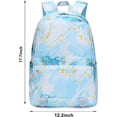 thumbnail image 5 of Mochila para niñas con fiambrera, mochila ligera de mármol para la escuela, juego de mochilas para primaria primaria, 5 of 5