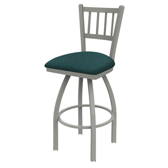 810 Contessa 25" Swivel Counter Stool with Anodized Nickel Finish and Graph Tidal Seat