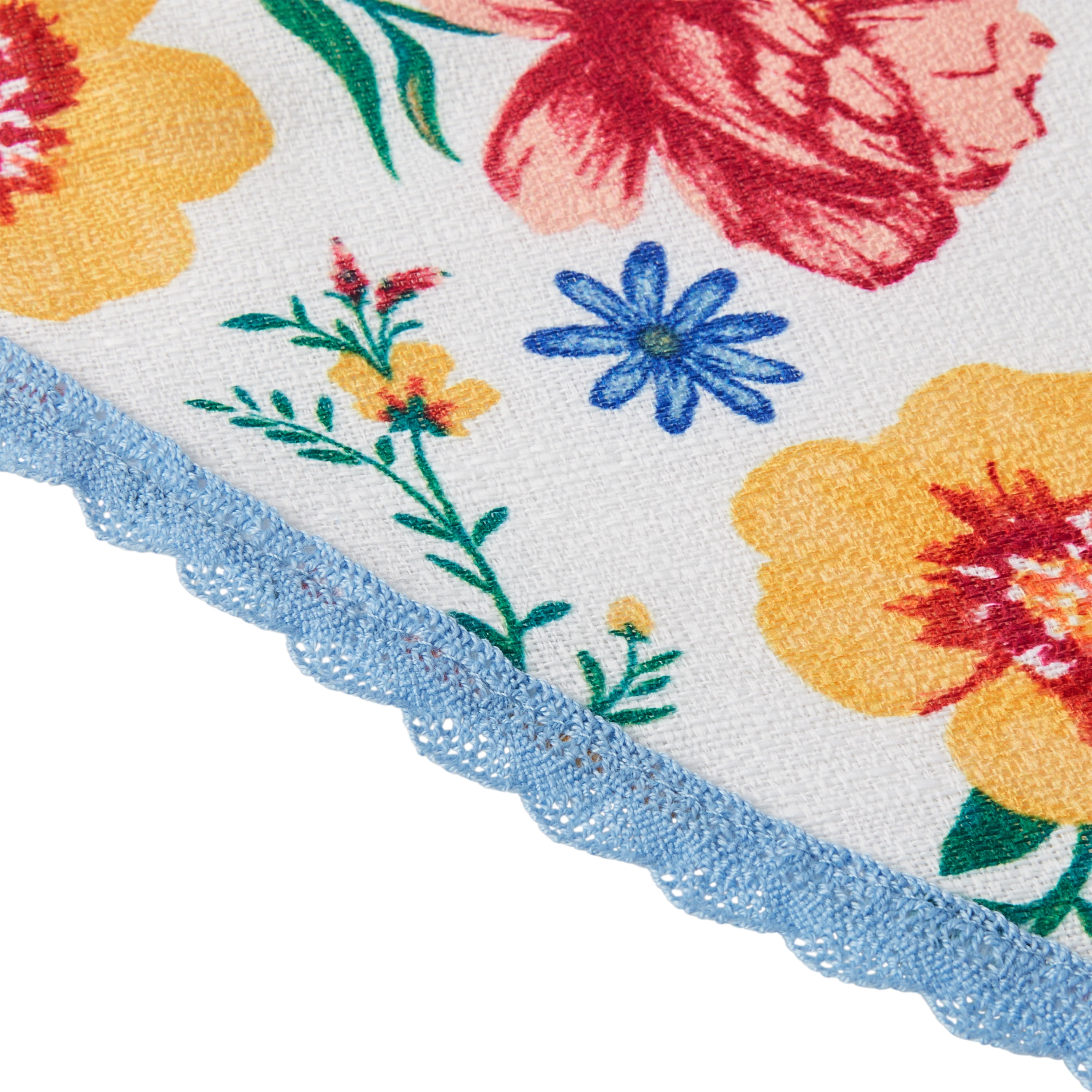The Pioneer Woman Flowering Frontier Fabric Tablecloth, Multicolor, 70" Round