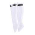 thumbnail image 3 of Calcetines a escala 1/6, accesorio de moda, informal, elegante, para muñecas de cosplay, calcetines deportivos para figuras femeninas de 12 pulgadas. Camiseta negra a rayas, 3 of 8