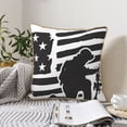 thumbnail image 6 of Susaid Memorial Day1 Print Velvet Throw Pillow Covers Home Art Deco Pillowcase Square Pillow Case Cushion Cover for Bed Sofa Living Room Car Indoor and Outdoor-20"x20", 6 of 8