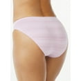 thumbnail image 3 of Joyspun Women's Sheer Stripe Seamless Bikini Panties, 3-Pack, Sizes S to 3XL, 3 of 4