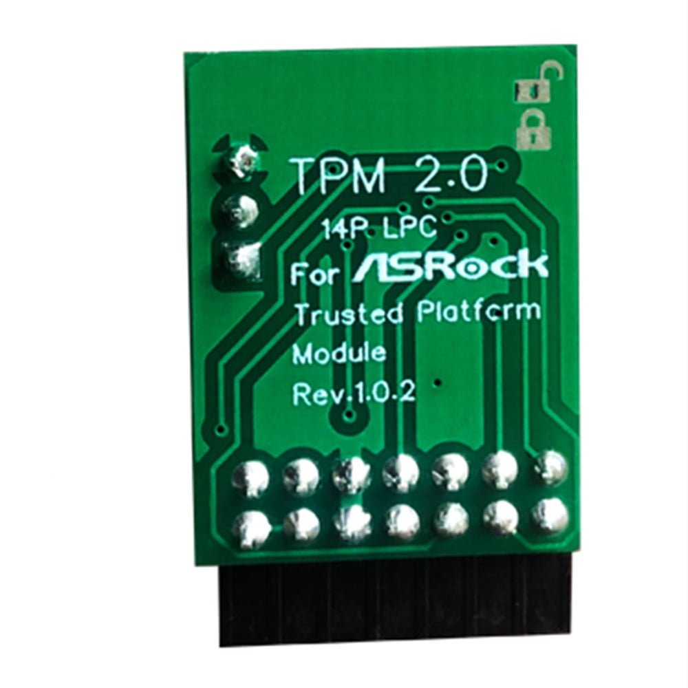 Zyutaosan Tpm 2.0 Security Module Board For Asrock 14 Pin Lpc Motherboard