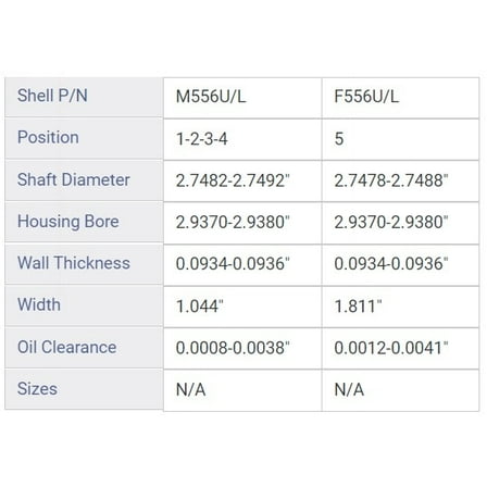 MAIN BRNG GM CHEV 366 396