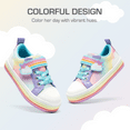 thumbnail image 3 of DREAM PAIRS Toddler Girls’ Rainbow Sneakers, Casual School Walking Shoes with Hook-and-Loop Closure for Little Kids, 3 of 6