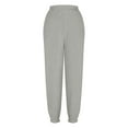 thumbnail image 6 of PXLKNZH Sweat Pants for Women Elastic Waisted Fleece Cinch Bottom Lounge Pants Casual Loose Fit High Rise Jogger Sweatpants Gray,XL, 6 of 7
