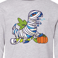 thumbnail image 4 of Inktastic Halloween Dinosaur Mummy Long Sleeve Youth T-Shirt, 4 of 5
