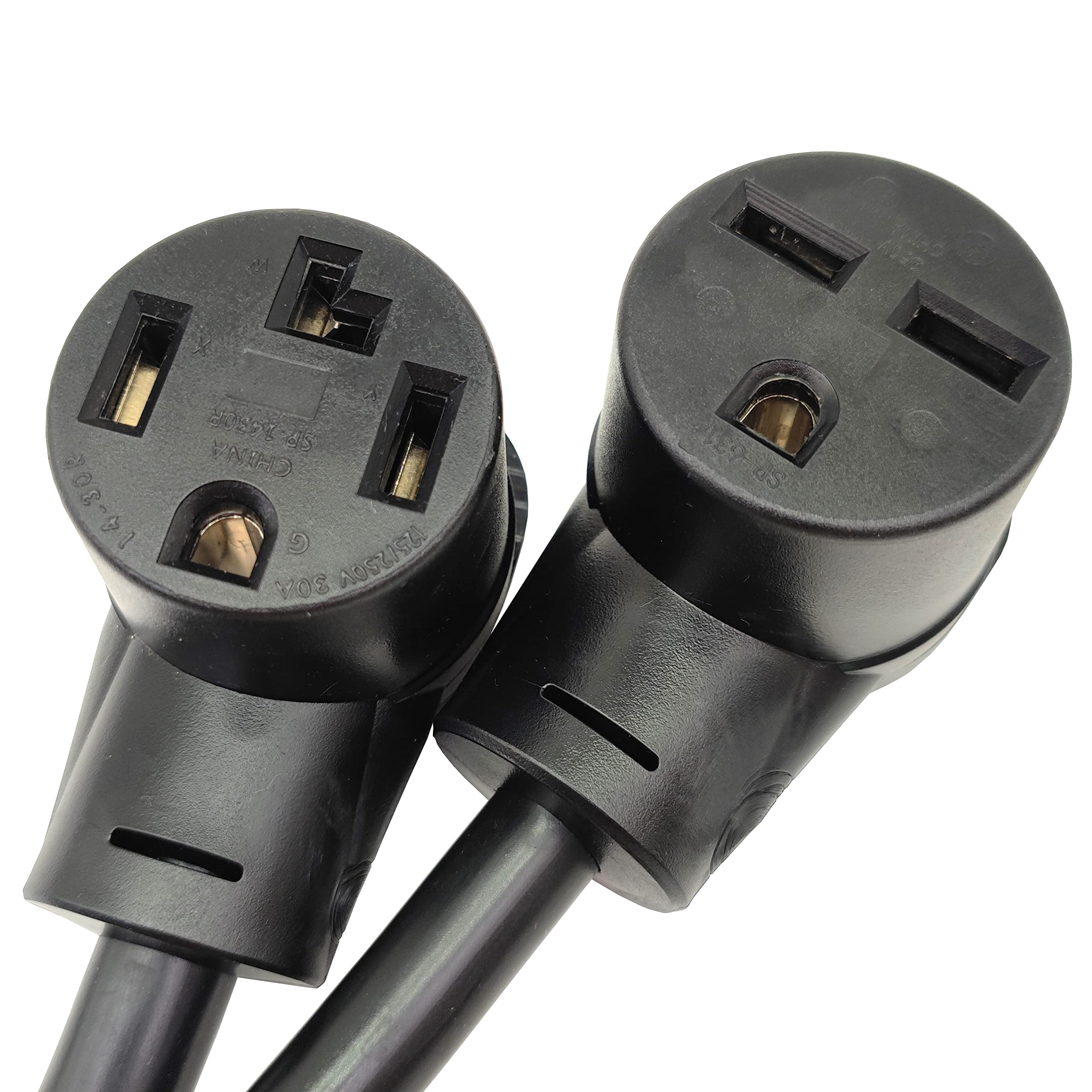 Parkworld 64309 NEMA 14-30P to 6-30R Splitter Cord, NEMA 14-30 Dryer 4-Prong Plug to Workshop 6-30 Outlet and 14-30 Receptacle 3 Feet