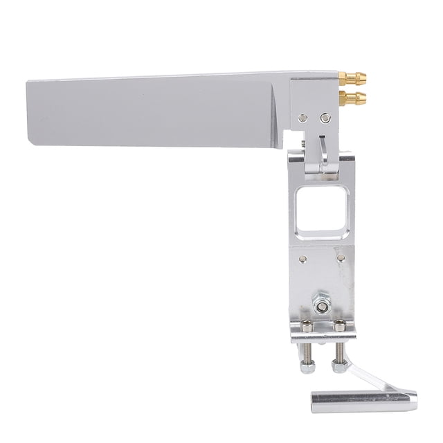 Timón de dirección de aluminio de 110 mm con absorción de agua y eje de soporte de 4 mm para lancha motora RC Cat, color plateado