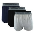 thumbnail image 2 of Different Touch 6 Pack Big & Tall Exposed Waistband Knit Boxers Underwear, 2 of 4