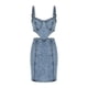 thumbnail image 1 of Vestido Corto de Verano de Manga Corta de Denim Suelto, Vestido de Verano Casual, 1 of 4