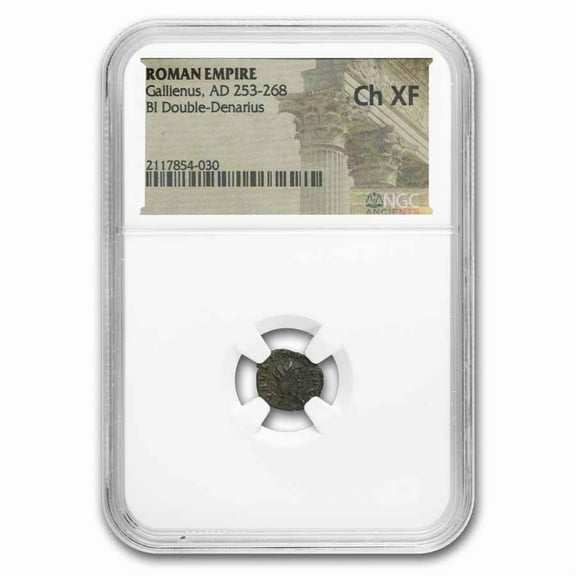 Roman Empire BI Dbl Denarius Gallienus (253-268 AD) CH XF NGC