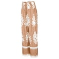 thumbnail image 5 of DHFJKG Boho Pants Women High Waisted Wide Leg Casual Drawstring Ethnic Style Printed Flowy Palazzo Summer Beach Vacation Clothes Soft Trousers, 5 of 7