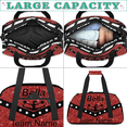 thumbnail image 5 of Qzaxky Personalized Cheer Bag Custom Cheerleading Bag Adjustable Gym Duffle Bag Customize Overnight Weekender Travel Bags Glitter Dark Red, 5 of 7