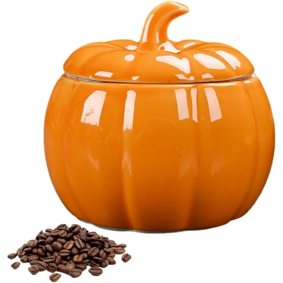 Ceramic Pumpkin Bowl - Creative Decorative Bowl, Halloween Food Storage Jars Candy Holder, Autumn Decorations, Thankgiving Halloween Decorations, For Cookies, Sweets, Spices, Tea, Coffee