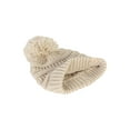 thumbnail image 3 of Gravity Threads  Kids Warm Cable Knit Thick Soft Beanie w/ Pom - Beige, 3 of 3