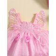 thumbnail image 5 of Elippeo Baby Girls Romper Dress 3M 6M 12M 18M  Sleeveless Pleated Flower Butterfly Tulle Patchwork Bodysuit Summer Clothes, 5 of 10