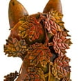 thumbnail image 4 of Evergreen Handcrafted Metal Fox Sculpture Draped in Fall Leaves, 4 of 5