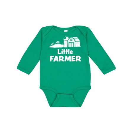 

Inktastic Little Farmer Barn Silo and Cows Gift Baby Boy or Baby Girl Long Sleeve Bodysuit