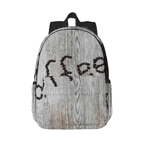 KLL Coffee Beans On Board Print 15inch Laptop Backpack for Women Men, Carry On Backpack Laptop Book Bag Travel Daypack for Work Business Travel