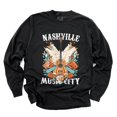 thumbnail image 2 of Nashville Music City Guitar Grunge - Womens Garment Dyed Long Sleeve, 2 of 8